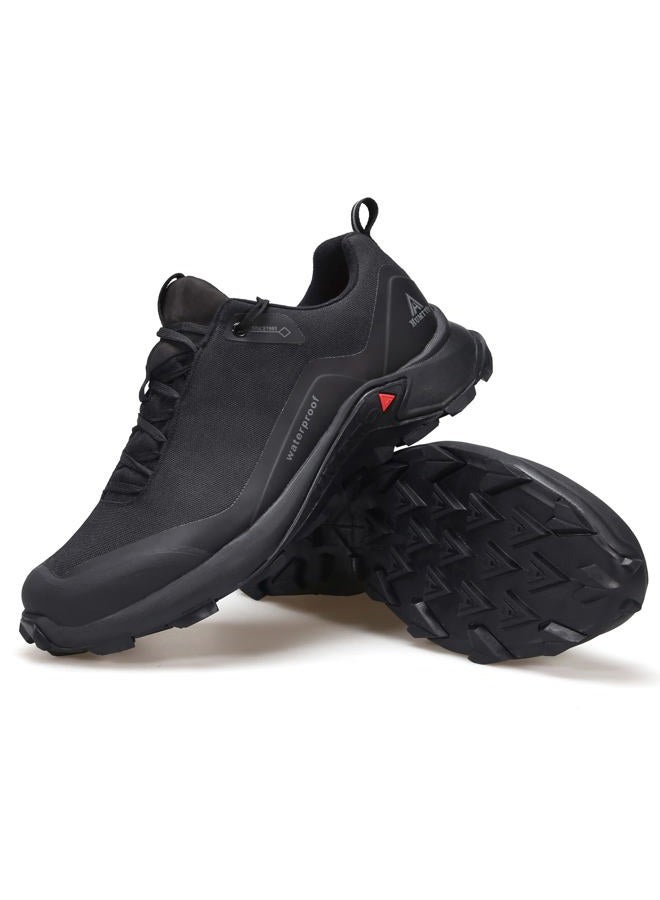 HUMTTO Men's All-Terrain Waterproof Hiking Shoes Lightweight Breathable Trekking Trails Shoes Anti Slip Outdoor Shoes, Black, 13 - Image 5