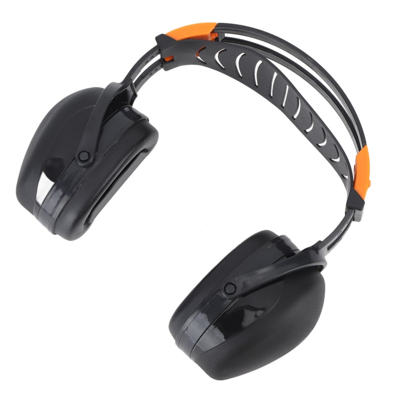 Noise Reduction Earmuffs Foldable Lightweight Hearing Protection Safety Over Head Ear Muff for Garden Shooting Mowing Black - Image 5