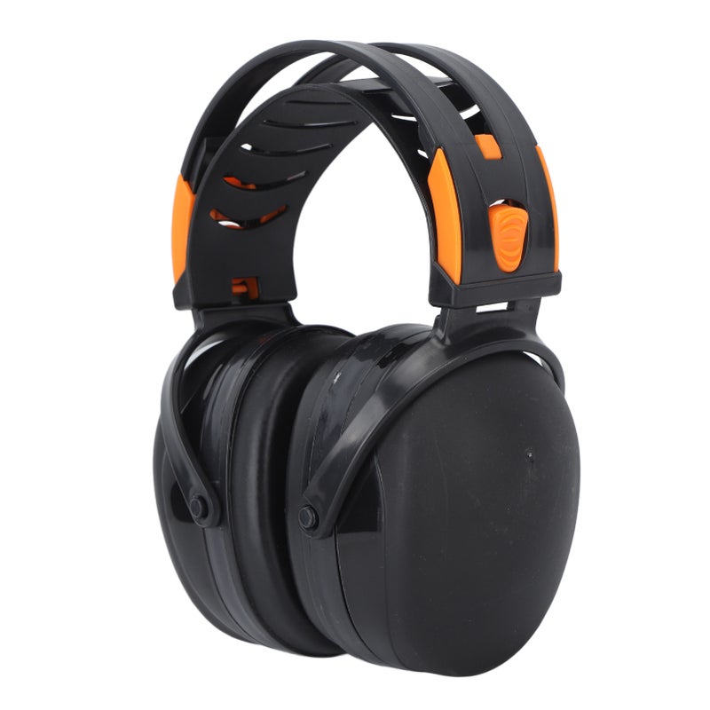Noise Reduction Earmuffs Foldable Lightweight Hearing Protection Safety Over Head Ear Muff for Garden Shooting Mowing Black - Image 2