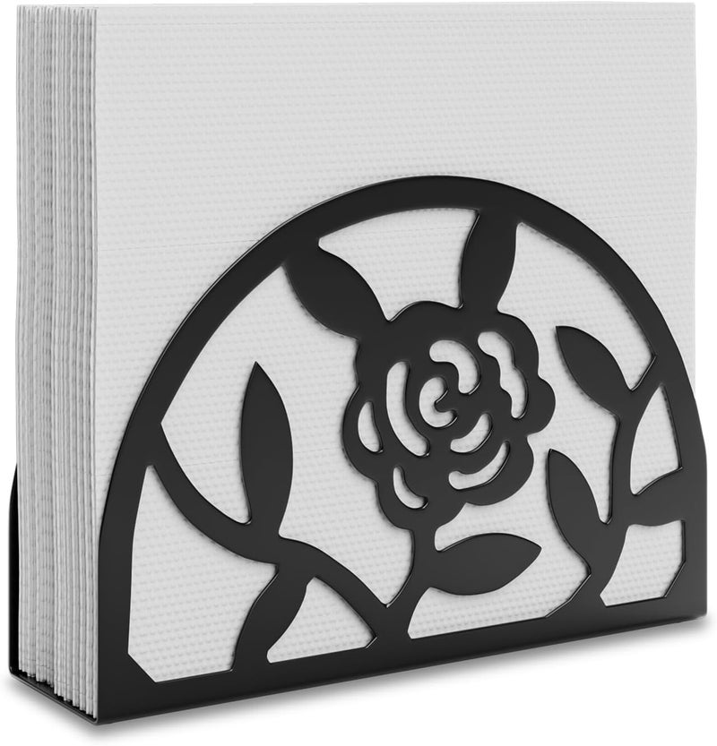 Epicano Napkin Holder for Table,Metal Rose Standing Napkin Holderfor Kitchen Dining Tables & Countertops, Paper Cocktail Napkins Holder Dispenser for Indoor & Outdoor,Unique Table Decor Gifts - Image 1