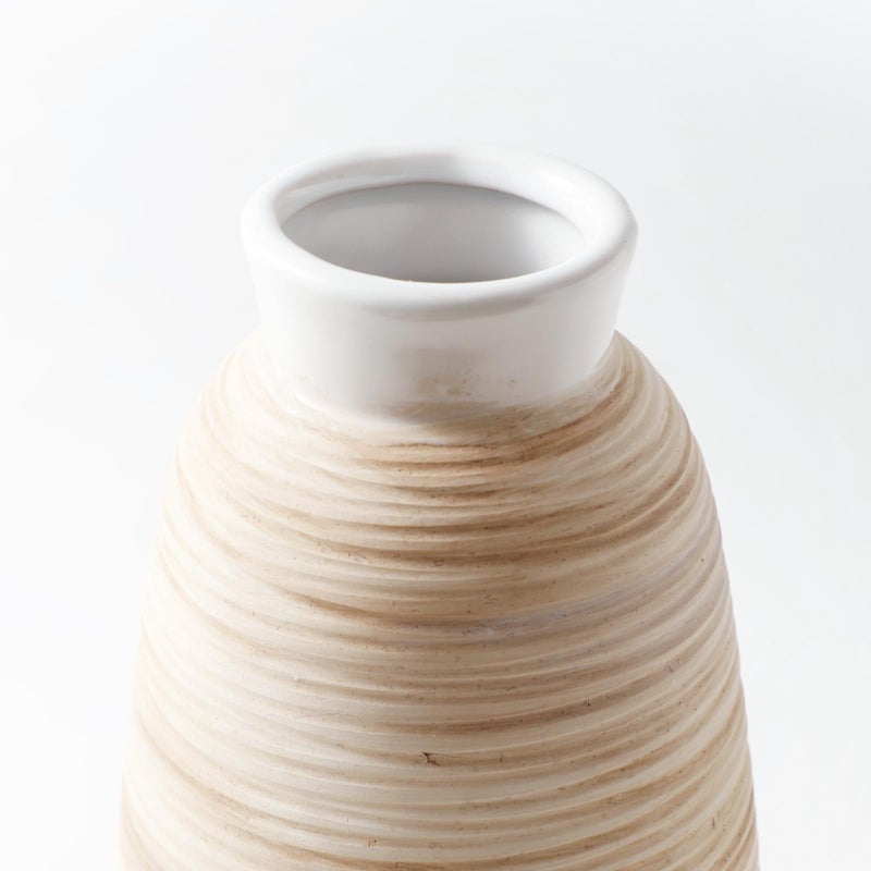 ALMA 2024 Update ALMA White Tall Vase 11 Inch Tall  Ceramic Boho Vase for Tulips|Medium Table Vase for Pampas Grass in Any Modern Home Decor Kitchen Table Centerpiece  Shelf  Mantel Decor - Image 5