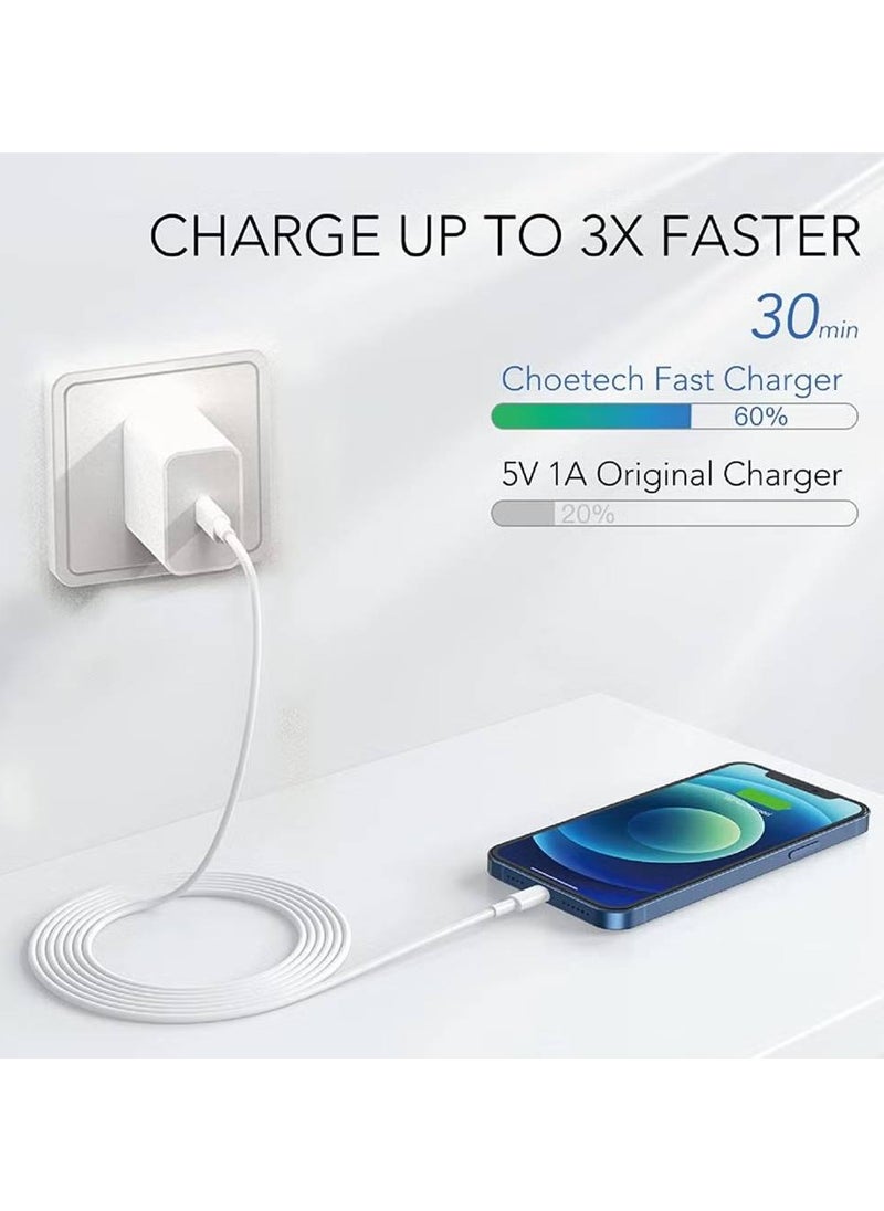 Generic - iPhone Charger Apple USB C Fast Wall with 6ft USB C to Cable for iPhone13/ 12/12pro/12 pro max/11 pro Max/Air pods pro/iPad air 3/min4/5 - Image 1