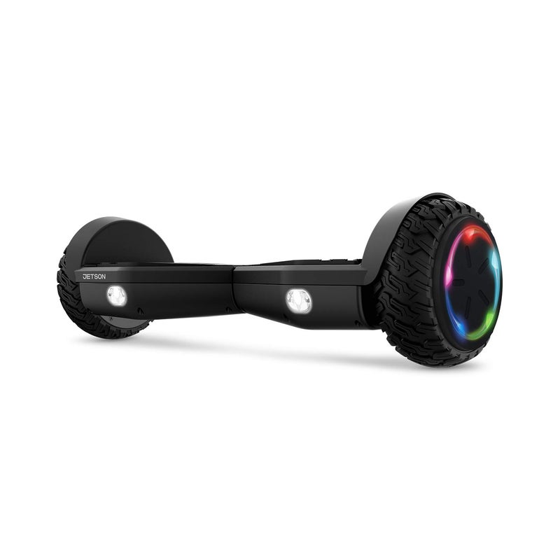 Jetson Spin All Terrain Hoverboard with LED Lights, Self-Balancing Hoverboard with Active Balance Technology, Range of Up to 7 Miles, Ages 13+, Black, JAERO-BLK - Image 1