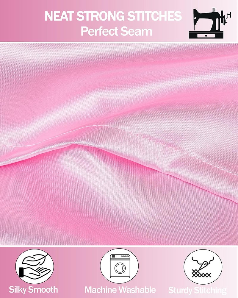 GVTECH Satin Pillow Cases 2 Pack, 20"x 30" Silk Satin Pillowcase for Hair and Skin Luxury Soft Breathable Standard Size with Envelope Closure, 50 x 75 cm, Pink - Image 4