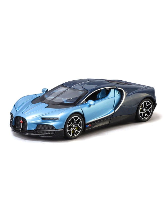 Bugatti 1:32 Scale Alloy Diecast Car Model Realistic Simulation Vehicle Toy with Partial Light Up Function for Kids Gift - Image 1