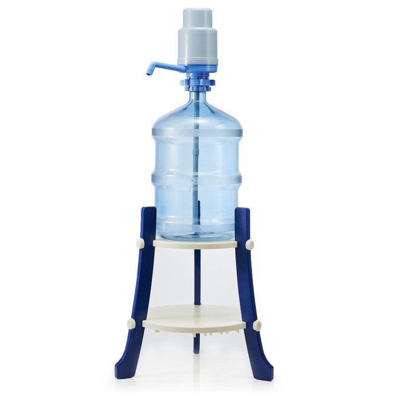 Dolphin Water Pump Dolphin Manual Water Pump for 2 to 6 Gallon Bottles, Blue Manual Hand Pressure Water Dispenser, Secure Fit on Crown Top Jugs, 3 Tube Lengths, Sanitary Cap (Free of BPA)  - Image 4