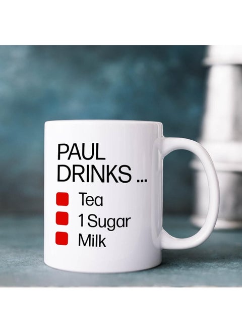 High Quality Printed Porcelain Mug – Distinctive Design for Gifts and Occasions – Suitable for Hot and Cold Drinks – Microwave and Machine Safe – 330 ml