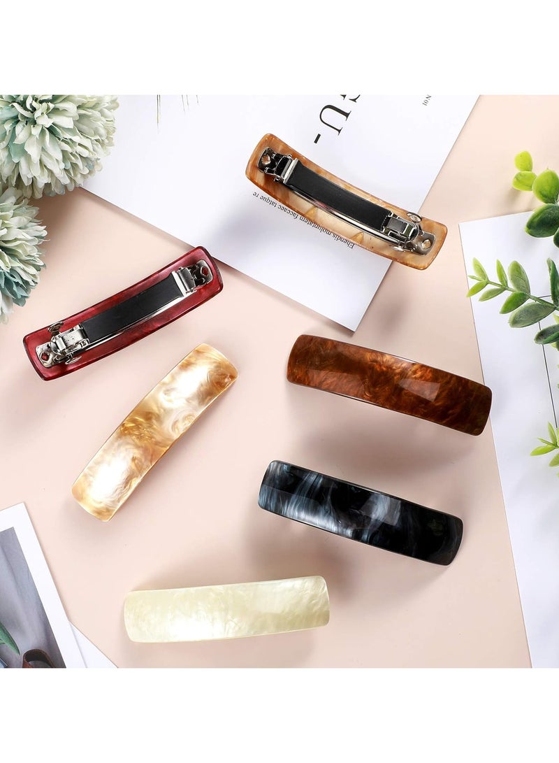 Goolsky 6 Pieces Barrettes for Women Hair Clips Hair Accessories Large French Hair Pin Retro Hair Clasp, 6 Colors (Classic Pattern) - Image 5