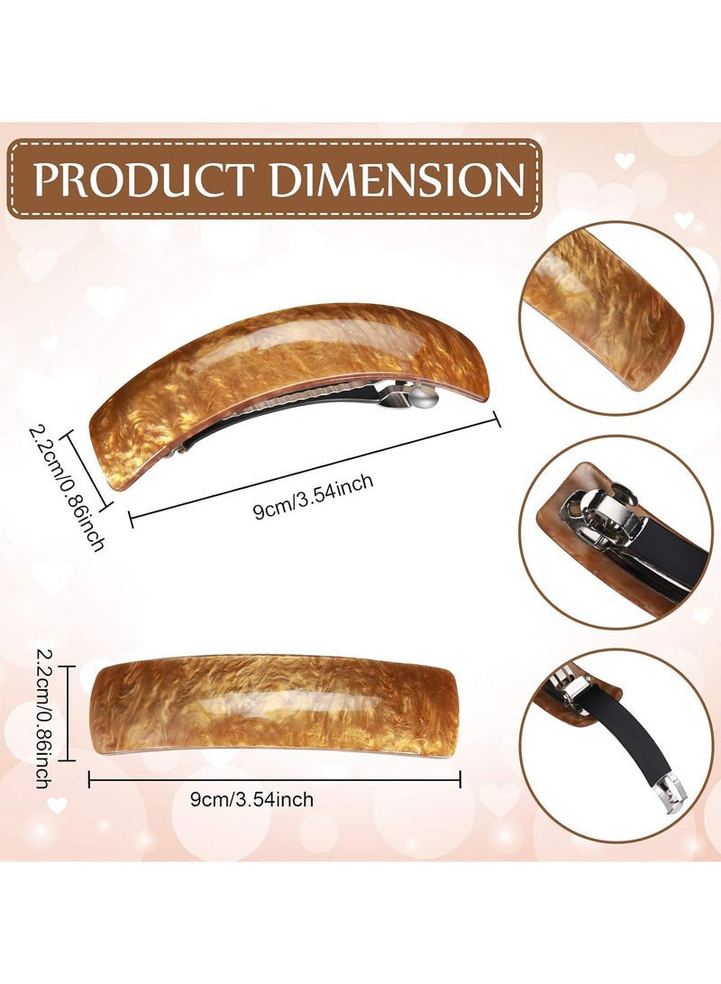 Goolsky 6 Pieces Barrettes for Women Hair Clips Hair Accessories Large French Hair Pin Retro Hair Clasp, 6 Colors (Classic Pattern) - Image 2