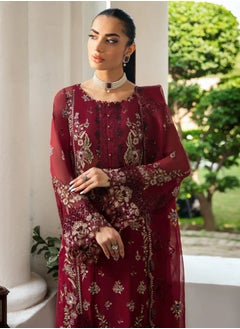 Sky cashmere Dastak Chiffon Stitched Dress  - Image 1
