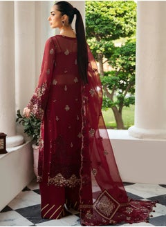 Sky cashmere Dastak Chiffon Stitched Dress  - Image 4