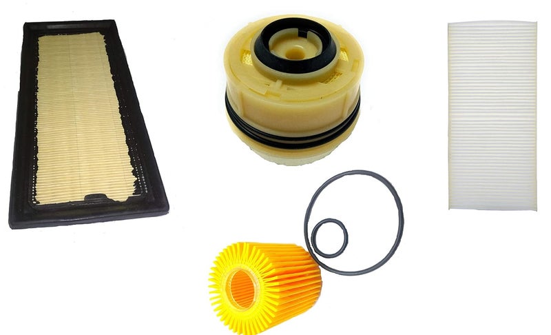 OGLS AIR FILTER + OIL FILTER + AC FILTER + DIESEL FILTER SET OF 4PCS COMPATIBLE WITH ETIOS DIESEL - Image 1