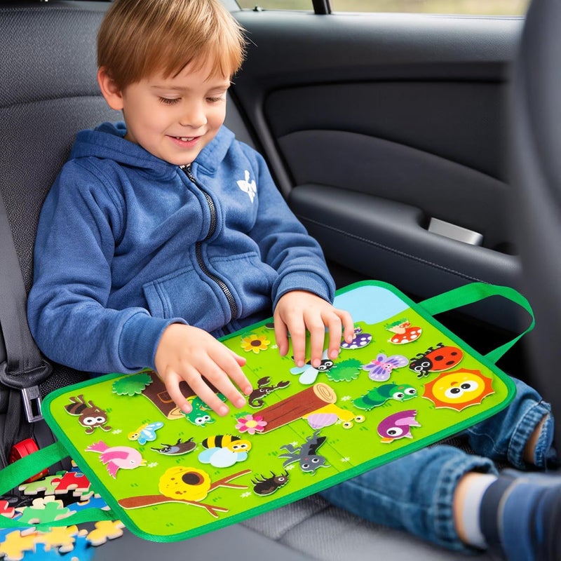 Preschool Learning Toys for Infants Toddlers Animals of the World Busy Board - Image 1