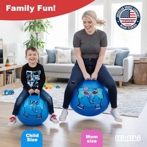 WALIKI Hopper Ball Toy for Boys and Girls Ages 3-6 | Hippity Hop Jumping Ball | Cool Birthday Gift | Blue | 18" - Image 5