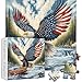 PICKFORU American Flag Eagle Puzzles for Adults 1000 Pieces United States Patriotic Bald Eagle Puzzles Faith Vintage Inspirational Country Bird Art Jigsaw Puzzle USA - Image 4