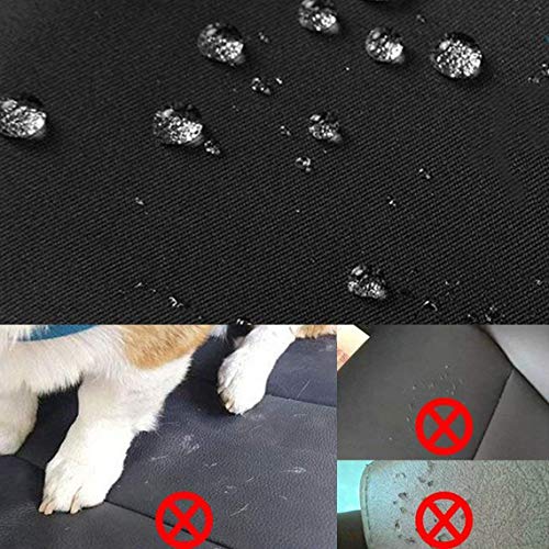 Petslover Double Layers Oxford Fabric Waterproof Pet Car Seat Cover Dog Hammock Protector Back Mat Pet Carriers for Hatchback Car Seat Cover, Brown - Image 4