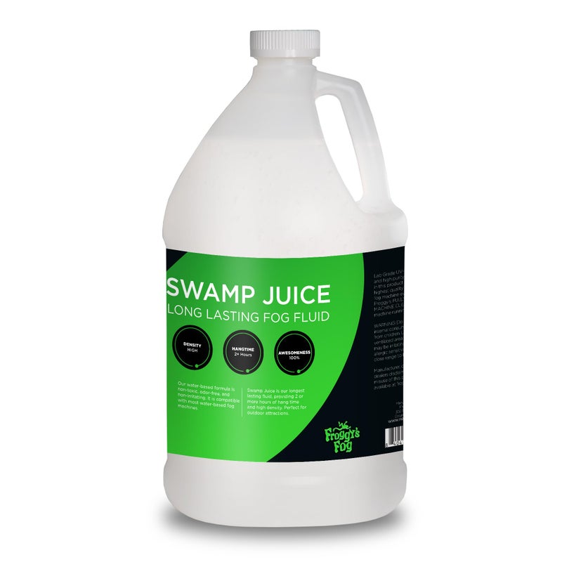 froggys fog Froggy's Fog Swamp Juice Bottle, Ridiculously Long-Lasting Fog Fluid with 2-3 Hour Hang Time for Professional and Home Haunters, Theatrical Effects, and DJs, 1 Gallon - Image 1