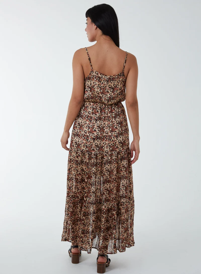 بلو فانيلا فستان لف بطبعة حيوانات ناعم