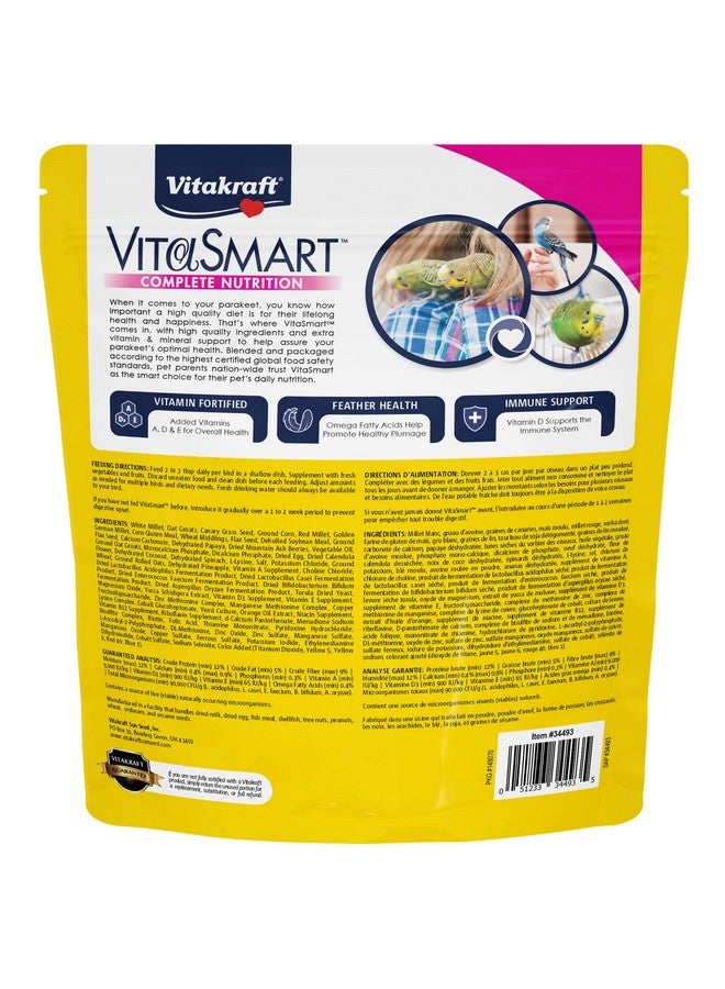 Vitakraft Vita Smart Gourmet Parakeet Food  VitaminFortified  Daily Pet Bird Food 2 Pound (Pack Of 1) - Image 2