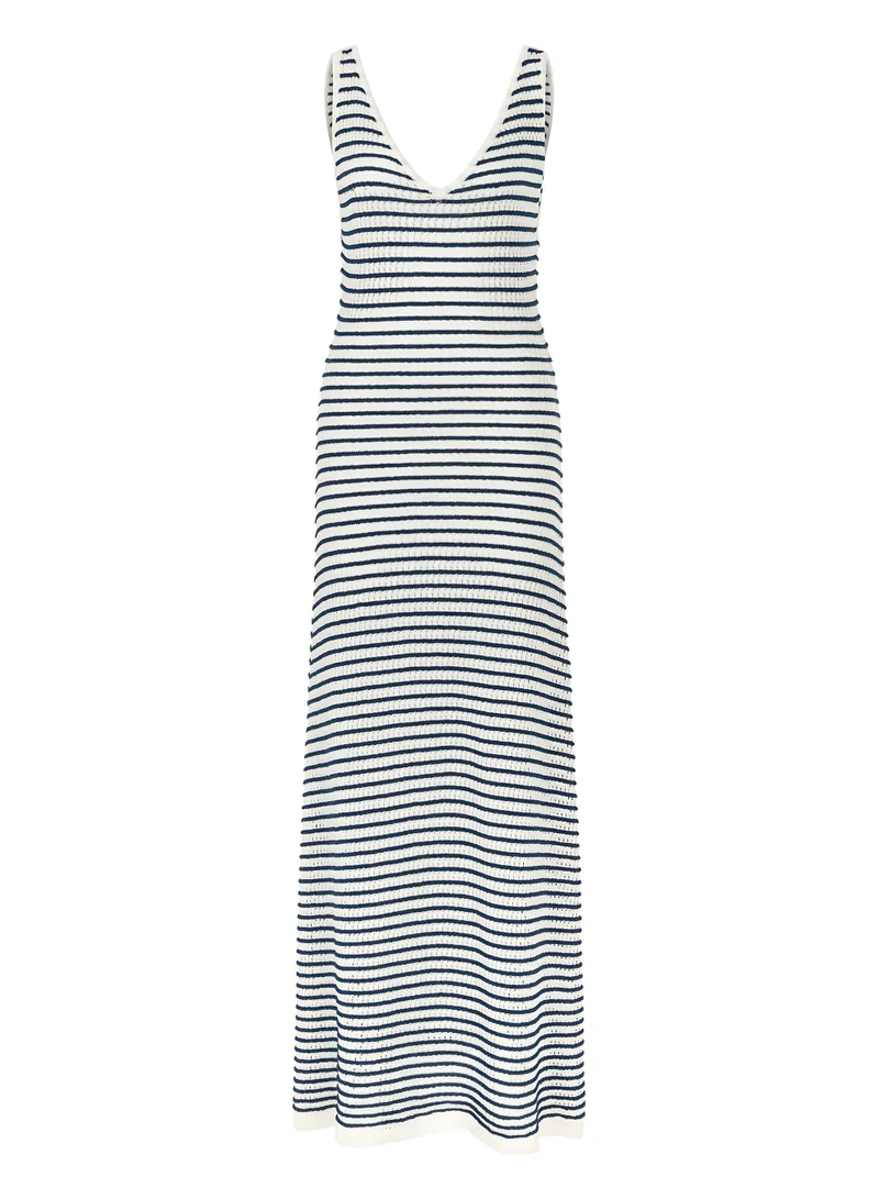 Nocturne Striped Knit Dress