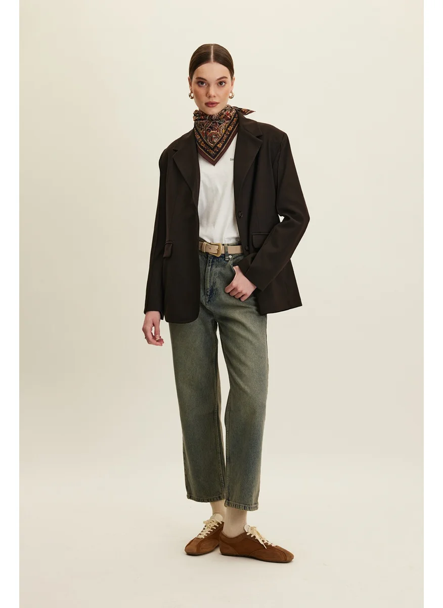 مانوكا Classic Cut Blazer Jacket Bitter Brown