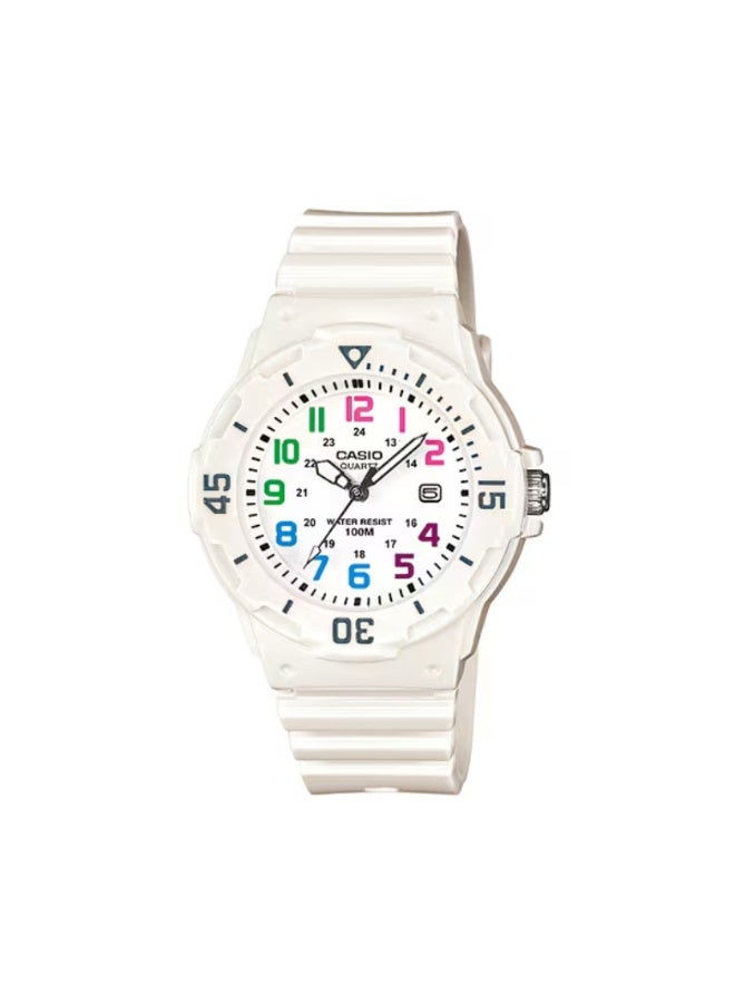 كاسيو ساعة كاسيو LRW‑200H‑7BV للنساء، سوار راتنج أبيض، مقاومة ماء حتى 100 متر - Image 1