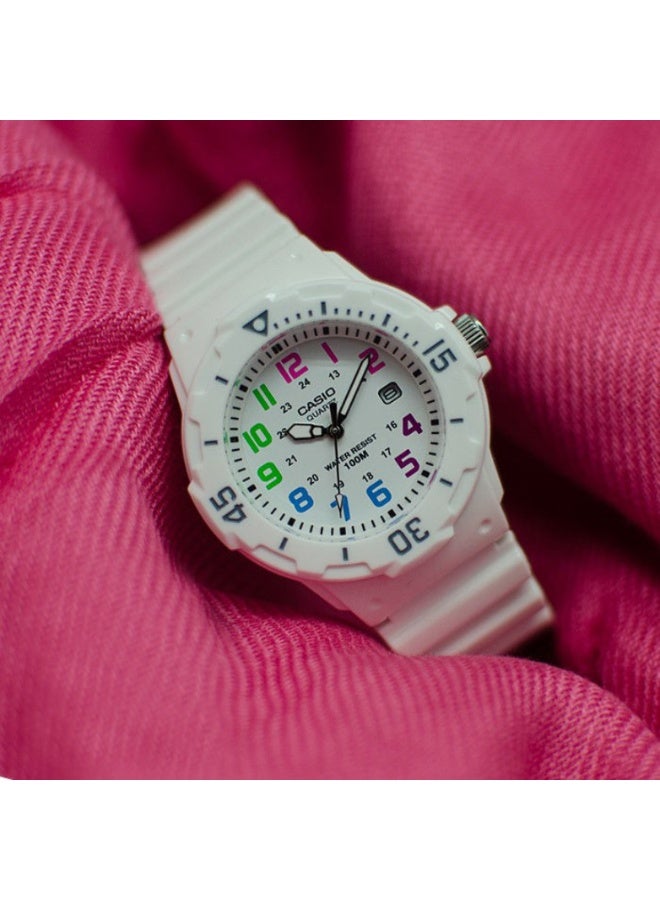 كاسيو ساعة كاسيو LRW‑200H‑7BV للنساء، سوار راتنج أبيض، مقاومة ماء حتى 100 متر - Image 5