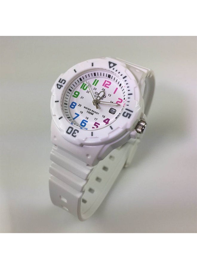 كاسيو ساعة كاسيو LRW‑200H‑7BV للنساء، سوار راتنج أبيض، مقاومة ماء حتى 100 متر - Image 2