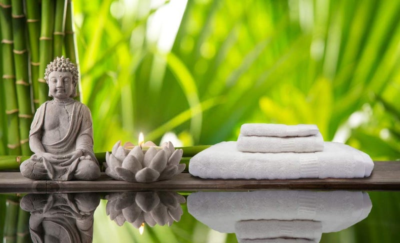 Mush Bamboo Towels for Bath Large Size | 600 GSM Bath Towel for Men & Women | Soft, Highly Absorbent, Quick Dry,and Anti Microbial | 75 X 150 cms (Pack of 1, White) - Image 4