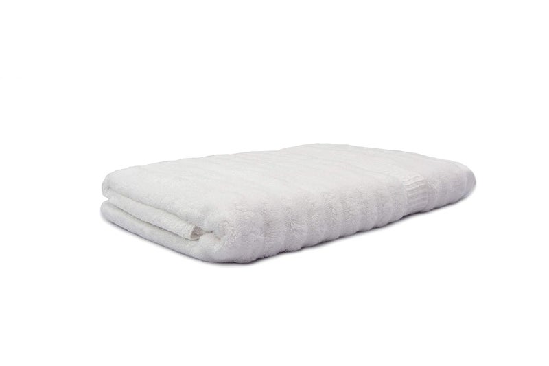 Mush Bamboo Towels for Bath Large Size | 600 GSM Bath Towel for Men & Women | Soft, Highly Absorbent, Quick Dry,and Anti Microbial | 75 X 150 cms (Pack of 1, White) - Image 1