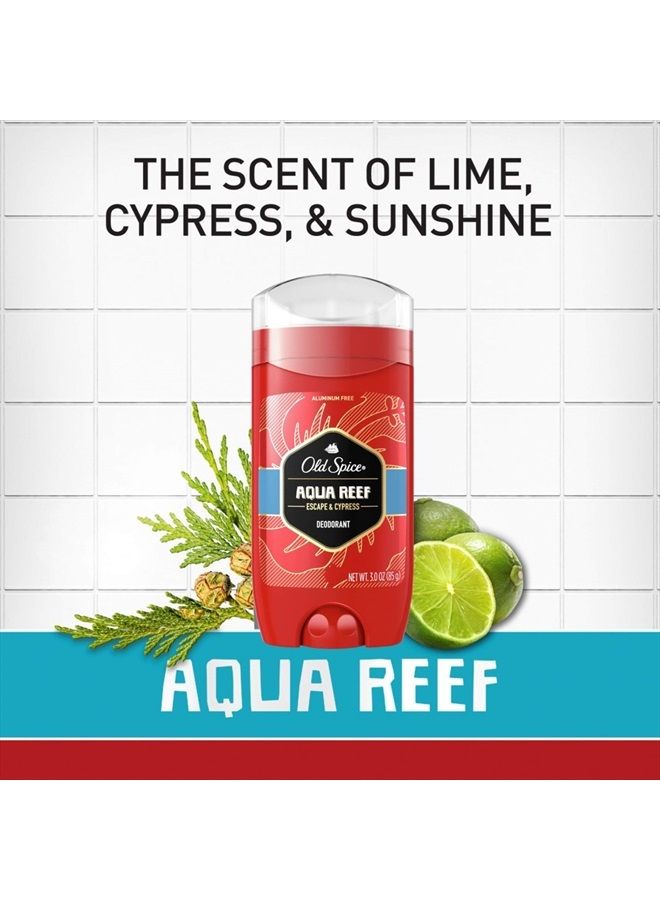 Old Spice Aluminum Free Deodorant for Men Red Zone Collection, Aqua Reef, Lime & Cypress Scent, 3 Ounce (Pack of 3) - Image 5