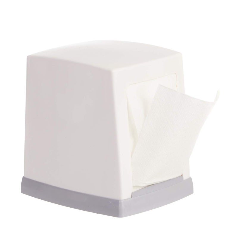 MDN Double-Sided Tabletop Tissue Paper Dispenser Holder with 2 Refills - White | Stylish, Easy-Access Tissue Box for Home, Office and Kitchen - Image 1