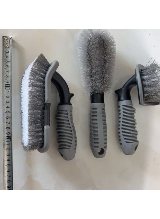 مجموعة فراشي تنظيف عجلات السيارة، طقم من 3 قطع لتنظيف وصيانة السيارات، أدوات متينة وسهلة الاستخدام، مناسبة لجميع أنواع المركبات - Image 4