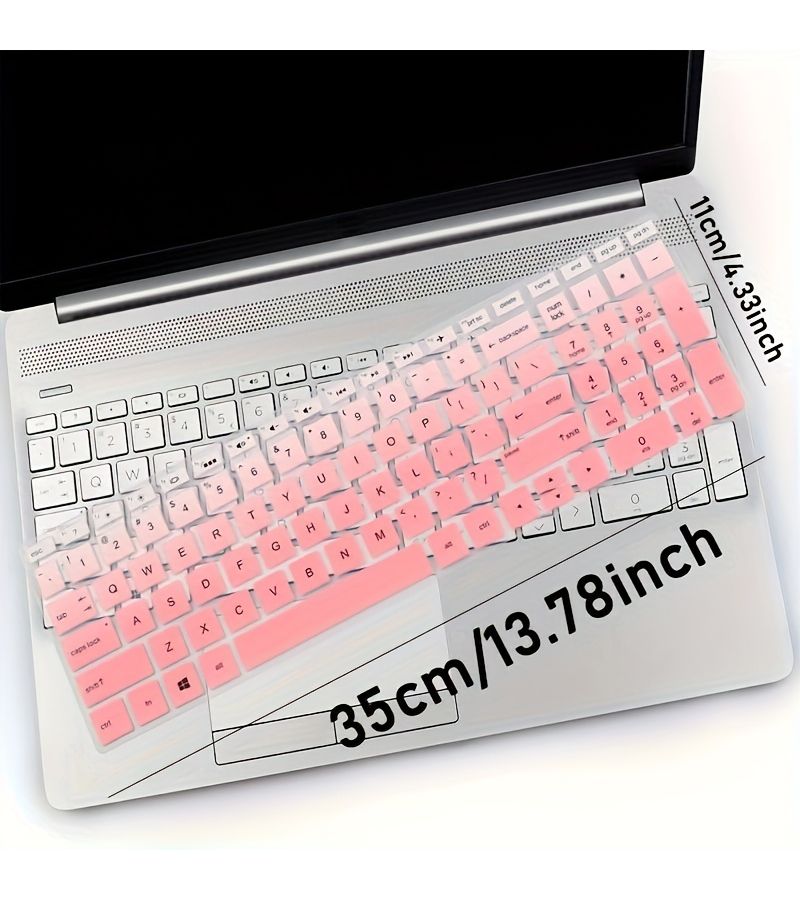 Light Pink Waterproof Dustproof Silicone Keyboard Cover for HP 17 Laptop - Image 2