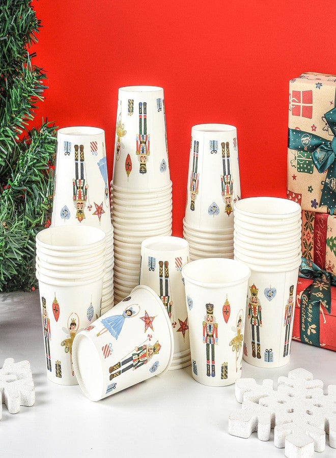 Elyxio 100Pcs Nutcracker Paper Cups Christmas 9oz Disposable Party Cups Watercolor Holiday Soldier Fairy Drinking Cups for Hot Cold Beverage Coffee Tea Xmas Winter Birthday Party Supplies - Image 5