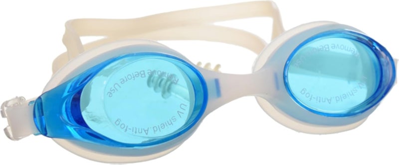 Silicone Swimming Goggles With Ear Plugs And Anti-Shedding Lenses - White White