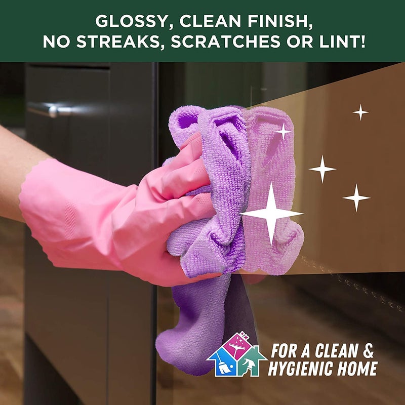 AUTOFRILL Microfiber Cloth for Car 40x40 cm 240 GSM Multipurpose Cloths Kitchen Cleaning Cloth Automotive Microfiber Towels for Bike Car Cleaning Cloth Polishing Washing Detailing (4 Pcs) - Image 3