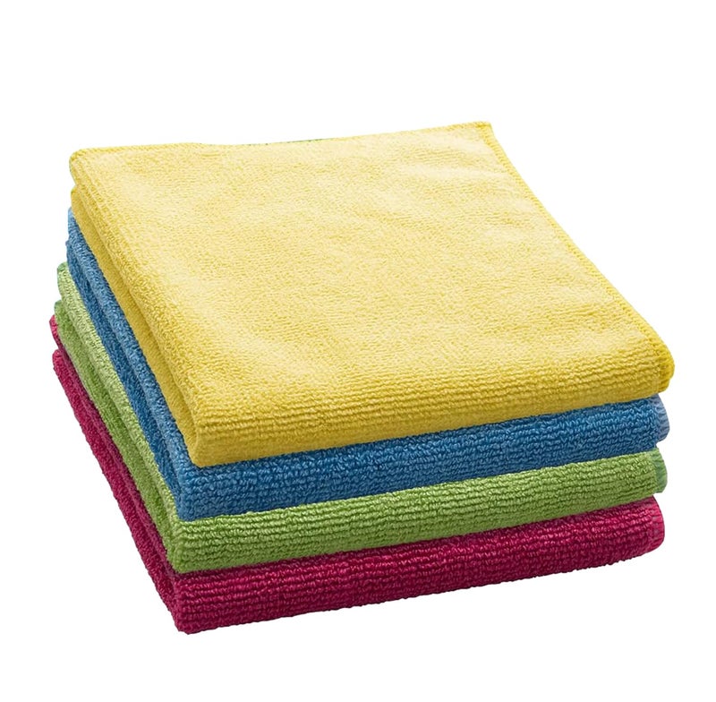 AUTOFRILL Microfiber Cloth for Car 40x40 cm 240 GSM Multipurpose Cloths Kitchen Cleaning Cloth Automotive Microfiber Towels for Bike Car Cleaning Cloth Polishing Washing Detailing (4 Pcs) - Image 1