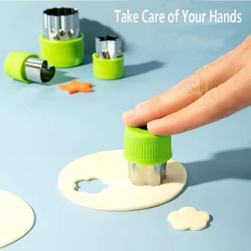 QIQVERT QIQVERT 12 Pcs Vegetable Fruit Cookie Cutter Shapes Mould Set Cookie Cutter Shapes for Kids Baking Decorating Cutter for Kitchen Salad Cutter with Various Shapes Baking Supplies  - Image 3