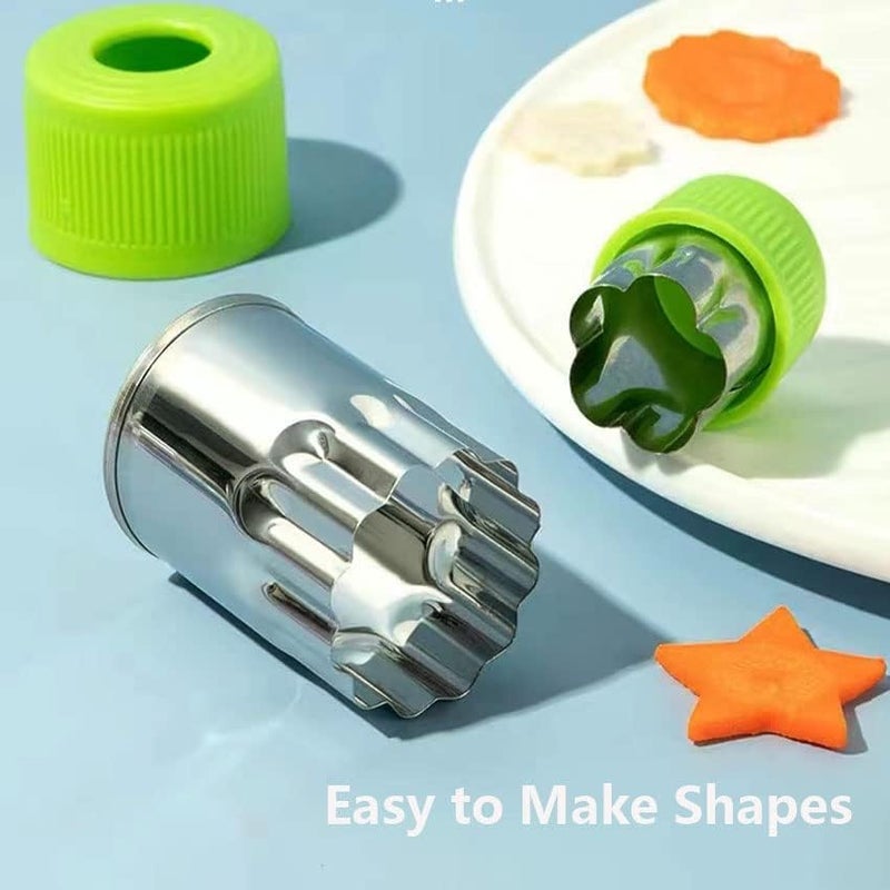 QIQVERT QIQVERT 12 Pcs Vegetable Fruit Cookie Cutter Shapes Mould Set Cookie Cutter Shapes for Kids Baking Decorating Cutter for Kitchen Salad Cutter with Various Shapes Baking Supplies  - Image 2