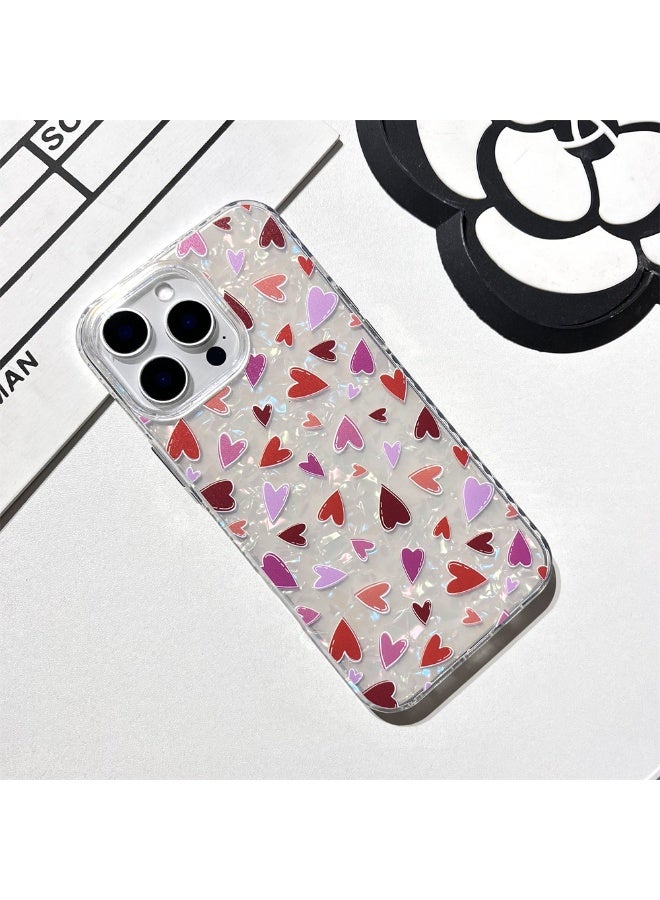 NIBEMINENT Fresh And Colorful Love Protective TPU Case Cover For iPhone 16 Plus Clear - Image 1