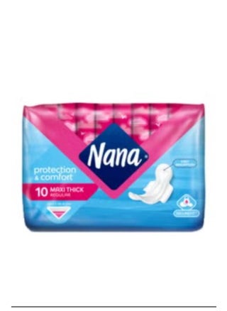 Nana Protection & Comfort Maxi Thick Regular Pads with Wings 10 per pack - pzsku/Z3E96E792CD3F9EE98DB4Z/45/_/1706096531/d04b2e46-600b-431a-ad1e-23d2431dab8e