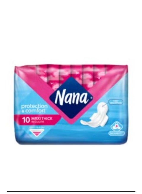 Nana Protection & Comfort Maxi Thick Regular Pads with Wings 10 per pack