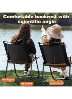CityRiya-Long 2 Pack Camping Chairs Outdoor Camping Beach Chair Lightweight Gravity Lounge Chair Reclining Patio Chairs Folding Recliner Portable Camping Chair for Beach, Hiking, Picnics  - Image 2