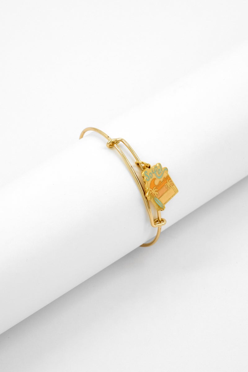 ALEX AND ANI Women Orlando Charm Bangle, Gold - Image 1