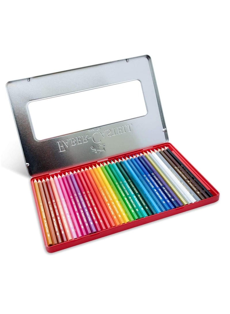 FABER-CASTELL 36-Piece Classic Colour Pencils Multicolour In Metal Tin - Image 3