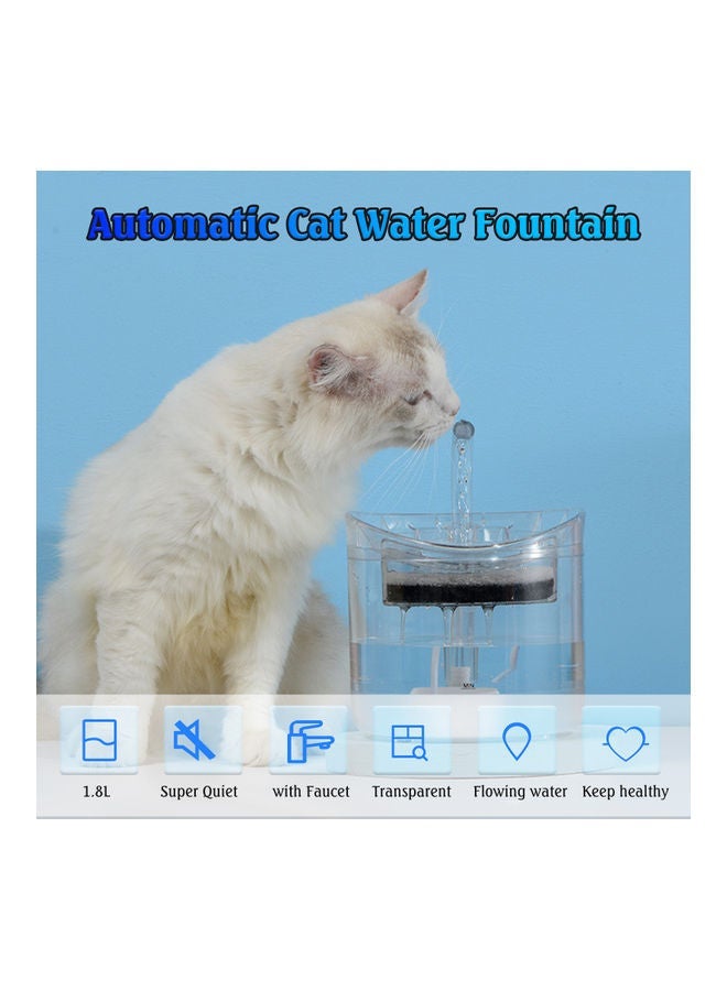 NIBEMINENT Pet Water Dispenser Clear 1.8Liters - Image 2