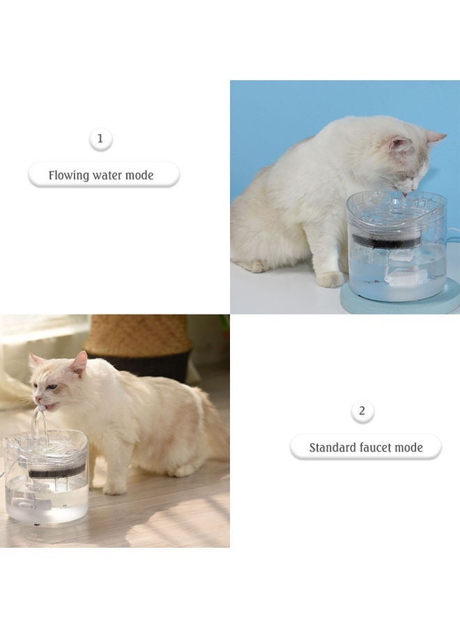 NIBEMINENT Pet Water Dispenser Clear 1.8Liters - Image 5