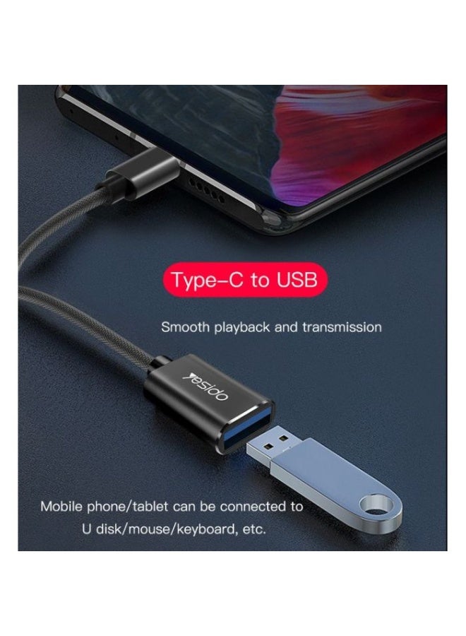 Yesido GS01 Mobile Phone Type-C Female USB Data Transmit Type-C to USB-A OTG Adapter - Image 2