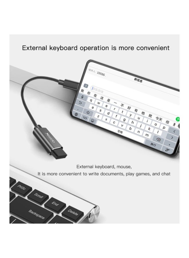 Yesido GS01 Mobile Phone Type-C Female USB Data Transmit Type-C to USB-A OTG Adapter - Image 3